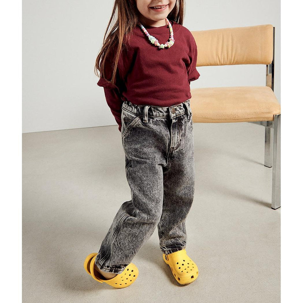 Round Neck T-Shirt - Vintage Bordeaux - Kids