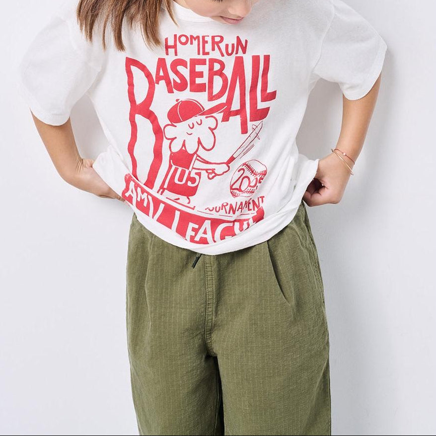 Camiseta recta de cuello redondo - Blanco - Niño