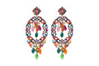 Orecchini Ovali Con Perno Chiara - Multicolori