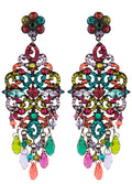 Pendientes Ovalados De Botón Chiara - Multicolor/Negro