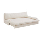 Kiara - Sofá cama de 3 plazas - Tela bouclé beige