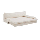 Banquette Convertible - Kiara - 3 Places - Tissu Bouclette - Beige