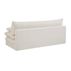Kiara - Sofá cama de 3 plazas - Tela bouclé beige