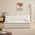Kiara - Sofá cama de 3 plazas - Tela bouclé beige