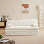 Kiara - Sofá cama de 3 plazas - Tela bouclé beige