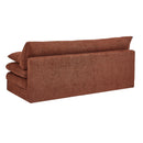 Banquette Convertible - Kiara - 3 Places - Tissu Bouclette - Terracotta