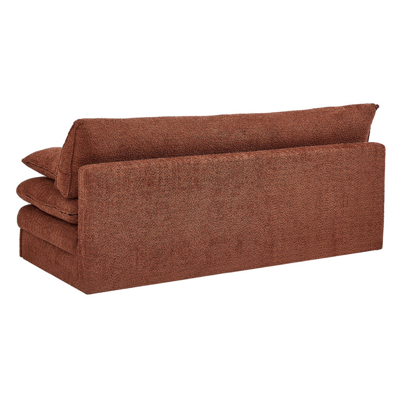 Banquette Convertible - Kiara - 3 Places - Tissu Bouclette - Terracotta