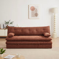 Kiara - Sofá cama de 3 plazas - Tejido bouclé terracota