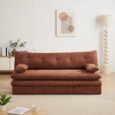 Banquette Convertible - Kiara - 3 Places - Tissu Bouclette - Terracotta