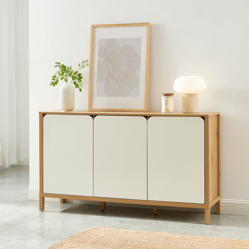 Buffet - Kilda - Effet Chêne - Blanc