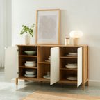 Kilda - Credenza a 3 ante - Effetto rovere
