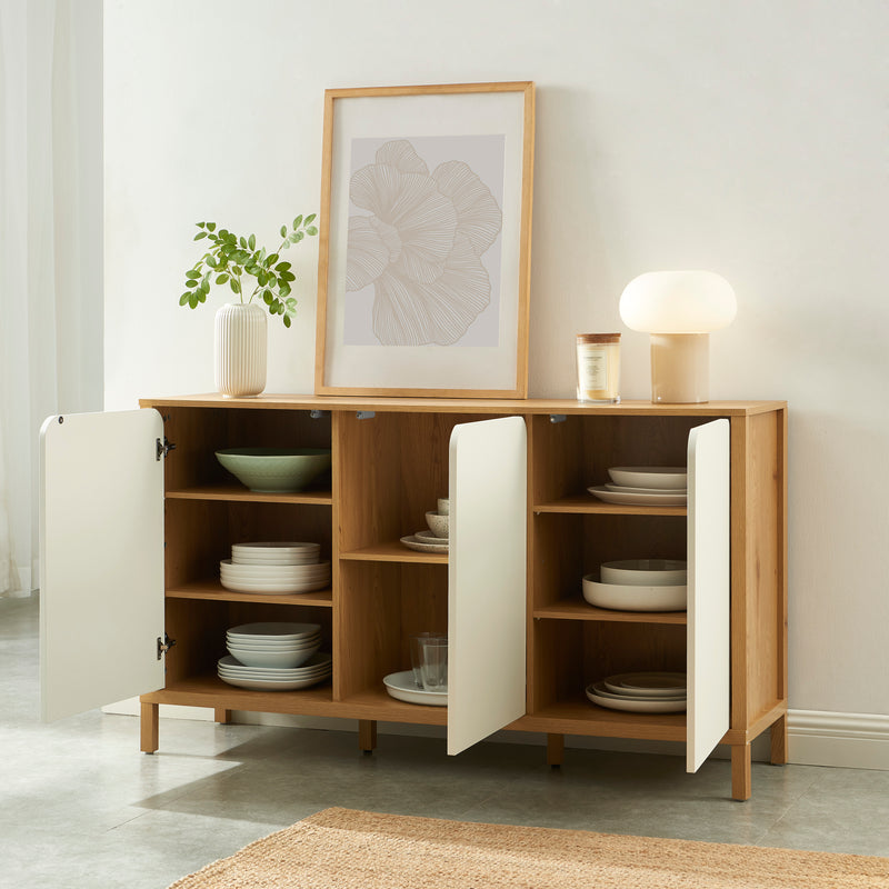 Buffet - Kilda - Effet Chêne - Blanc