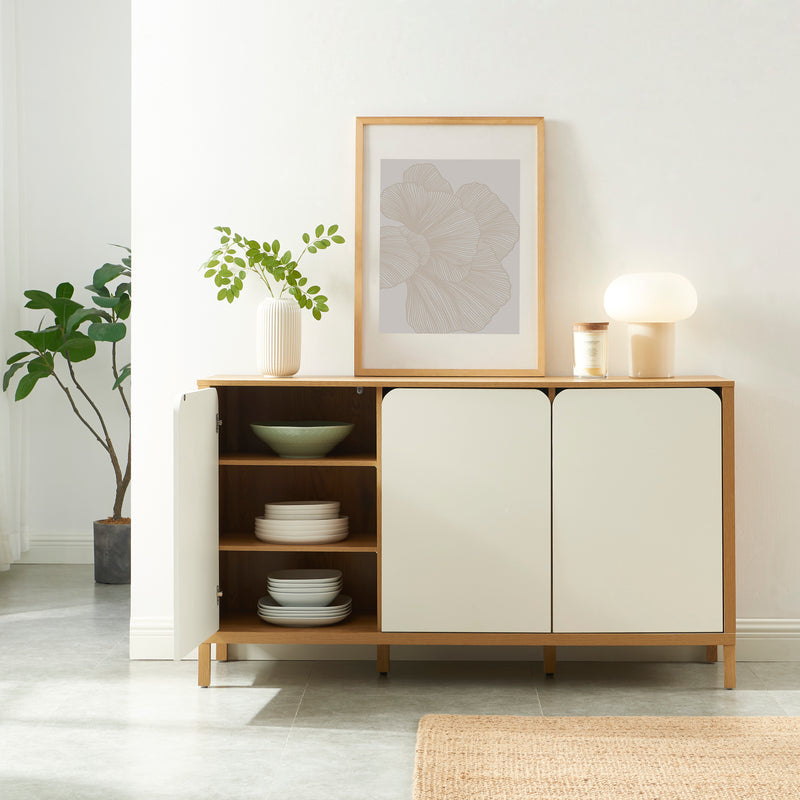 Buffet - Kilda - Effet Chêne - Blanc