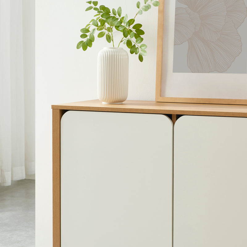 Buffet - Kilda - Effet Chêne - Blanc