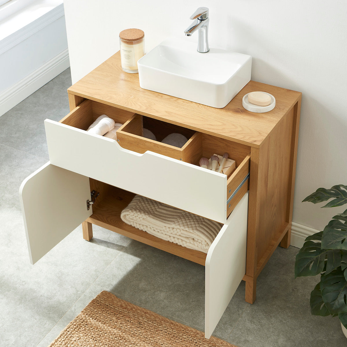 Kilda - Under-Sink Cabinet - Oak Effect