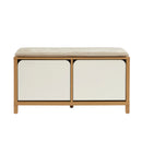 Banc À Chaussures - Kilda - Effet Chêne - Blanc