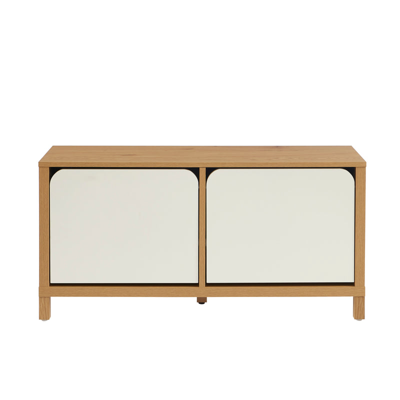 Banc À Chaussures - Kilda - Effet Chêne - Blanc