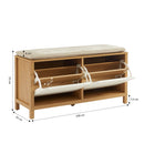 Banc À Chaussures - Kilda - Effet Chêne - Blanc