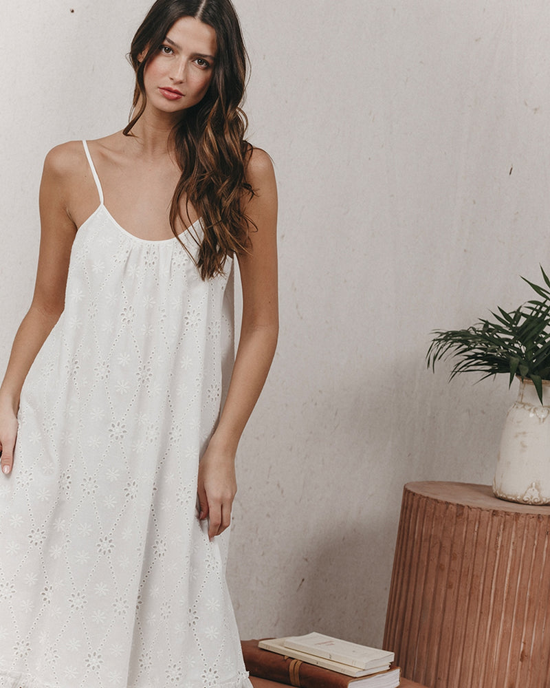 Robe Longue Kinzzy - Ecru