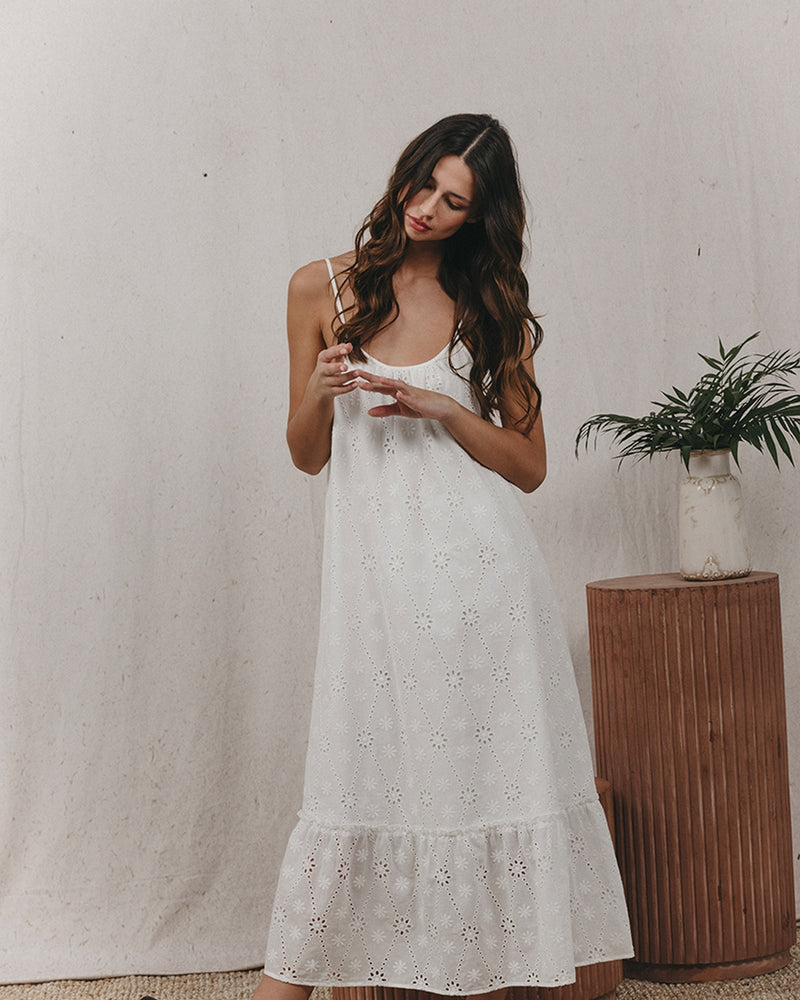 Robe Longue Kinzzy - Ecru