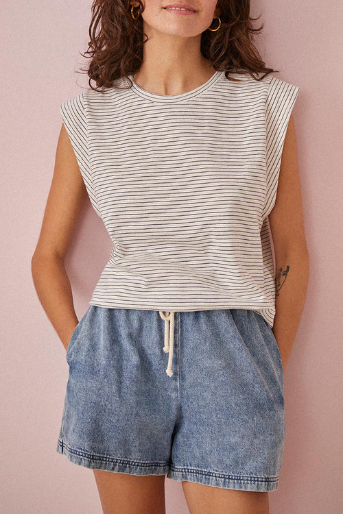 Tee Shirt Kiriane - Creme/Multico