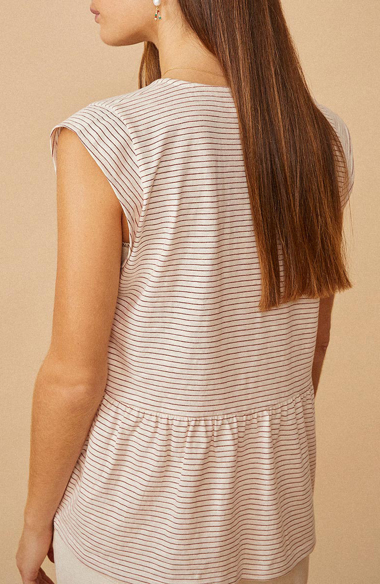 Kiridoum Tee Shirt - Cream/Terracotta