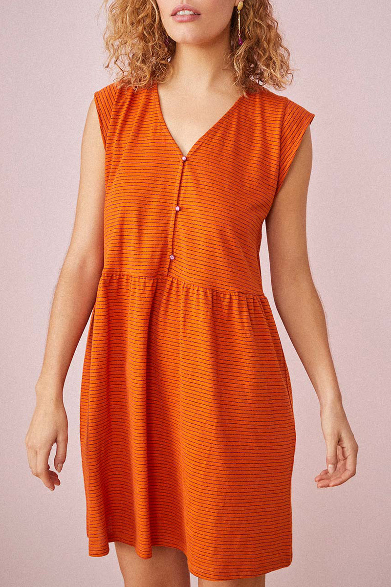 Kirion Dress - Orange Brulee/Dahlia