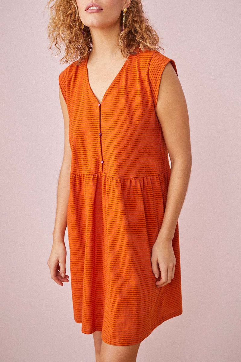 Kirion Dress - Orange Brulee/Dahlia