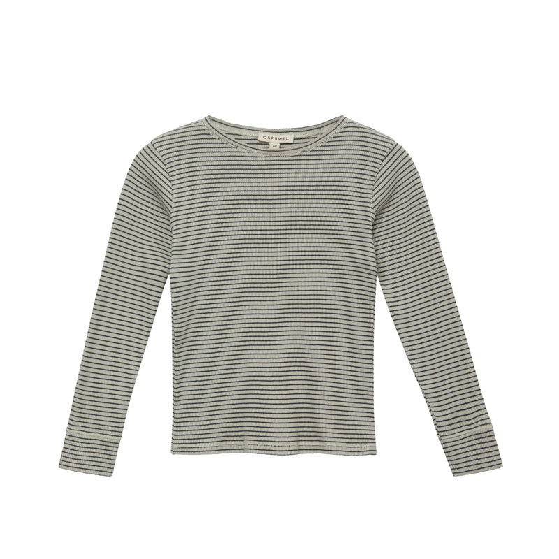 Top Kishon pebble/navy - Selección caramelo disponible en amaetc.com, concept store ecológico para niños