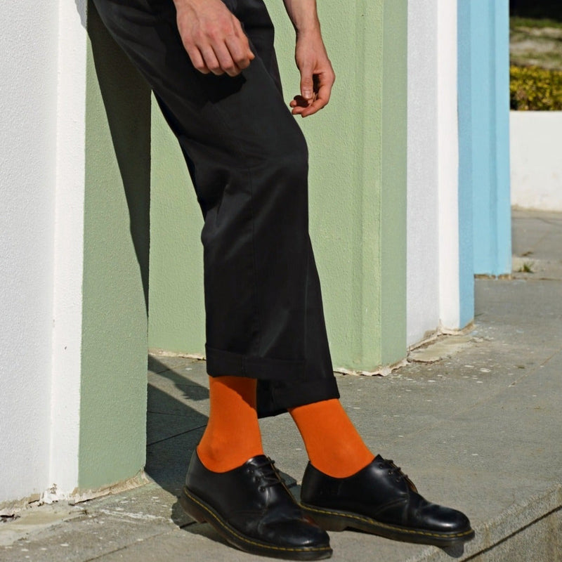 Chaussettes En Coton Biologique - Orange