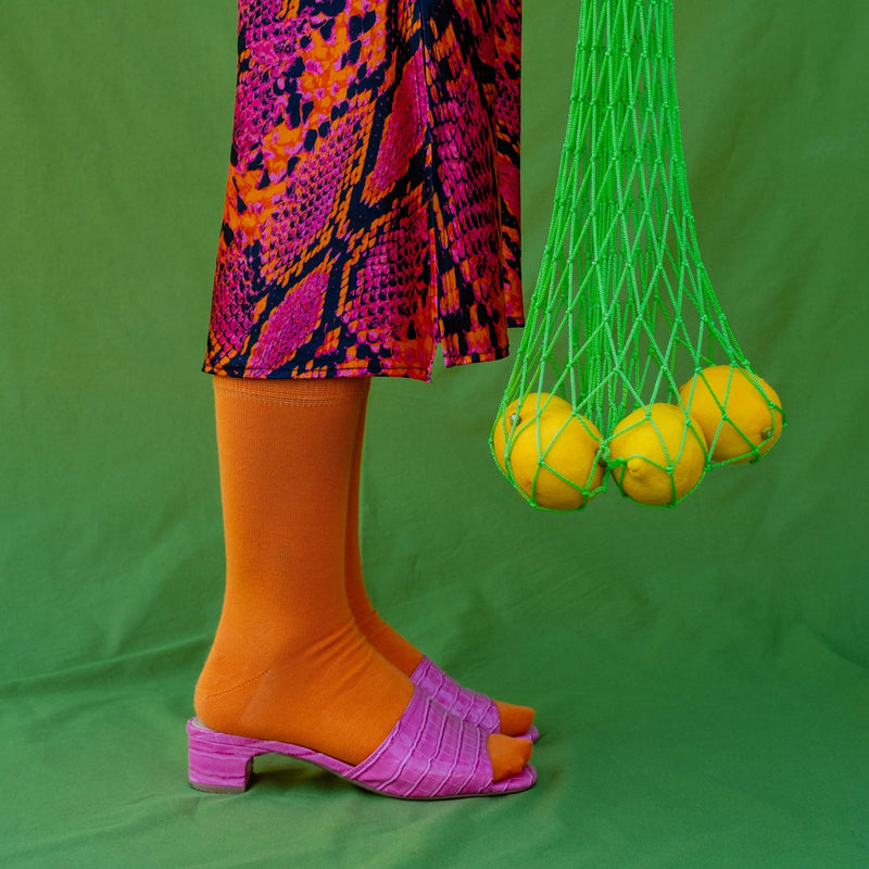 Chaussettes En Coton Biologique - Orange