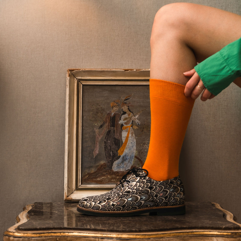 Chaussettes En Coton Biologique - Orange