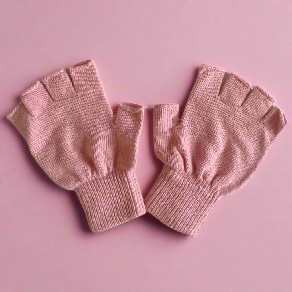 Mitones de lana - Rosa