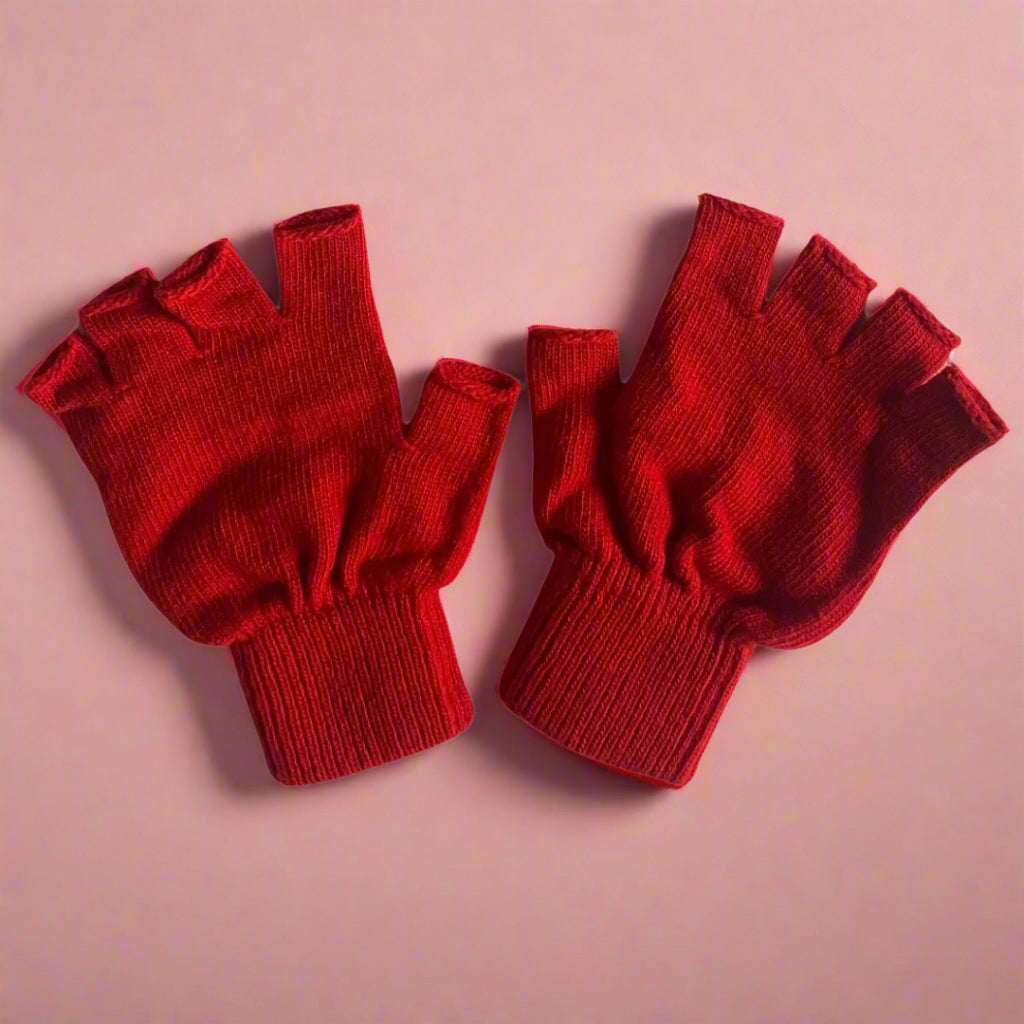 Mitaines En Laine - Rouge