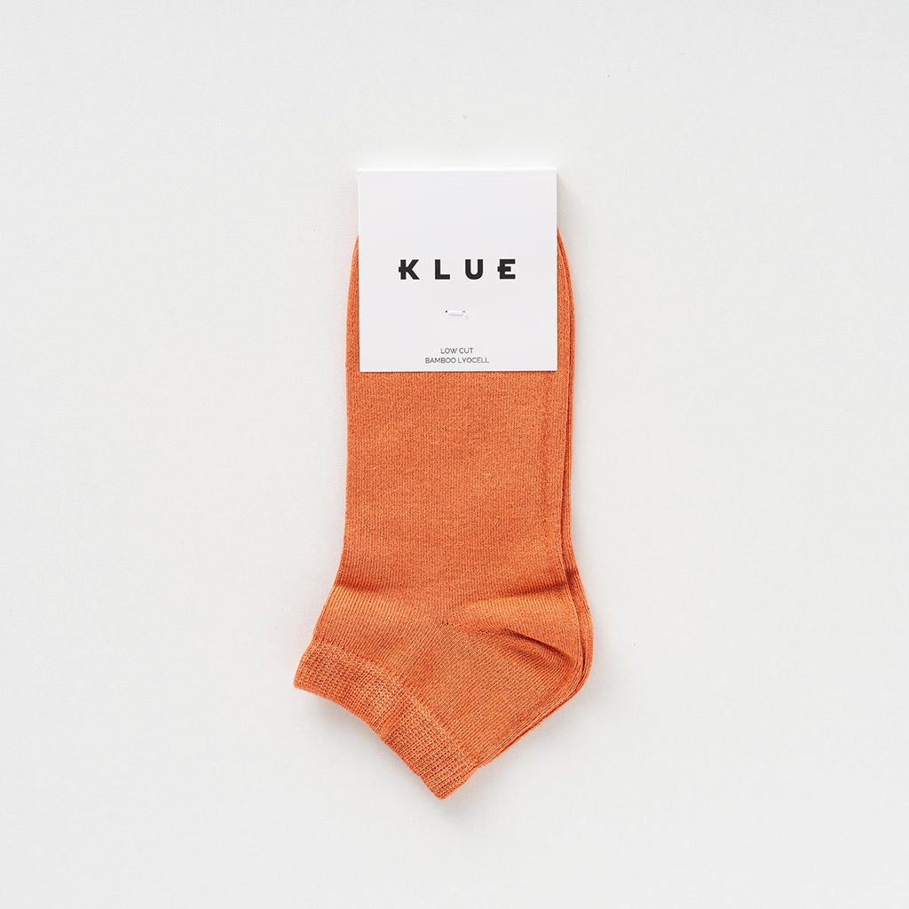 Chaussettes Basses Unies - Orange Mandarine
