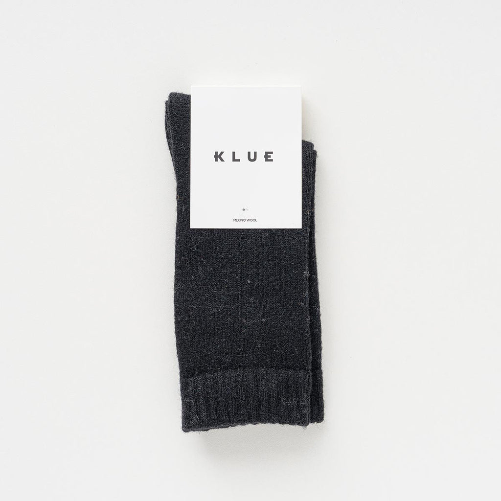 Klue calzini tinta unita in lana merino | Nero