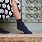 Calzini ecologici in lurex con paillettes - Blu