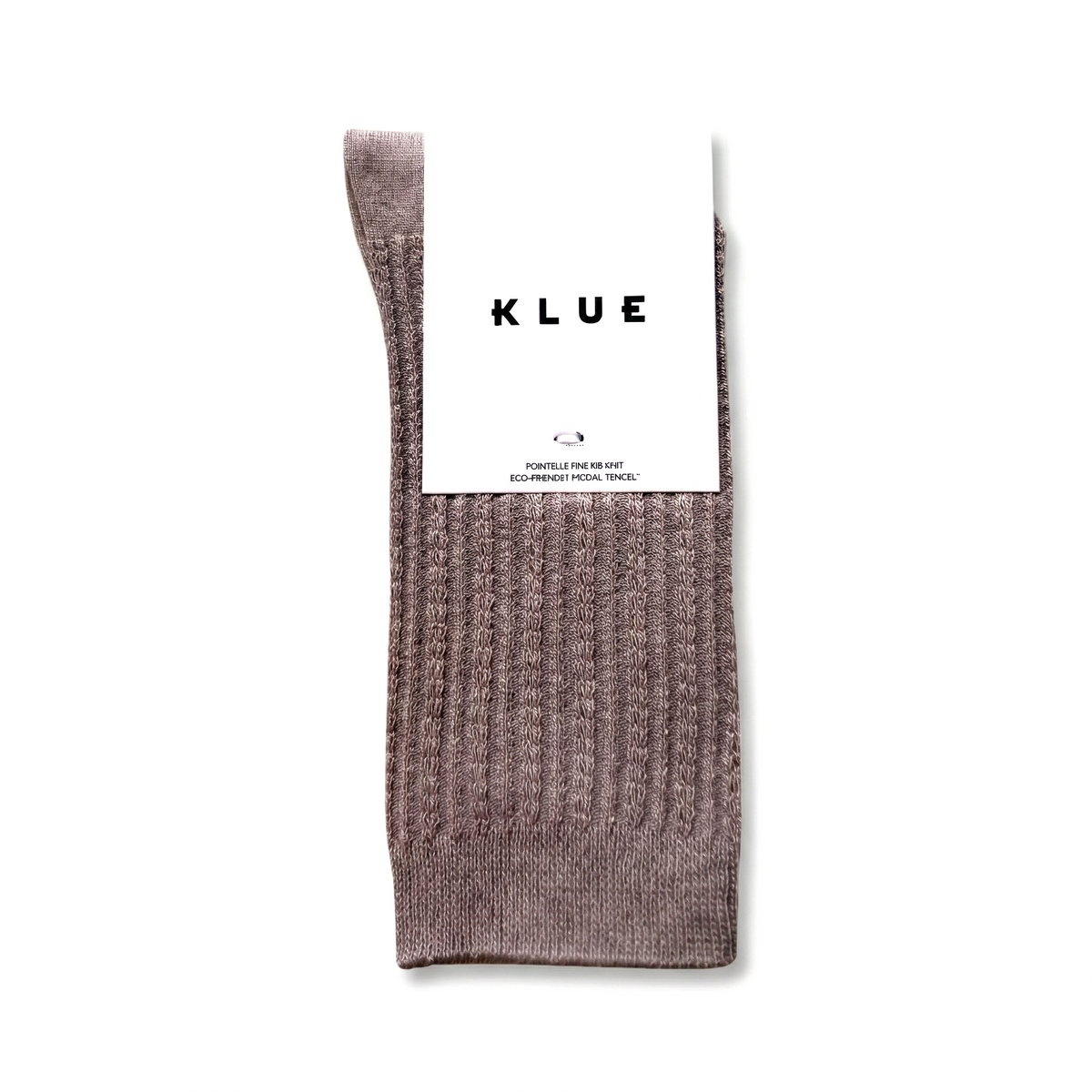 Fine Rib-Knit Pointelle Socks - Mocha