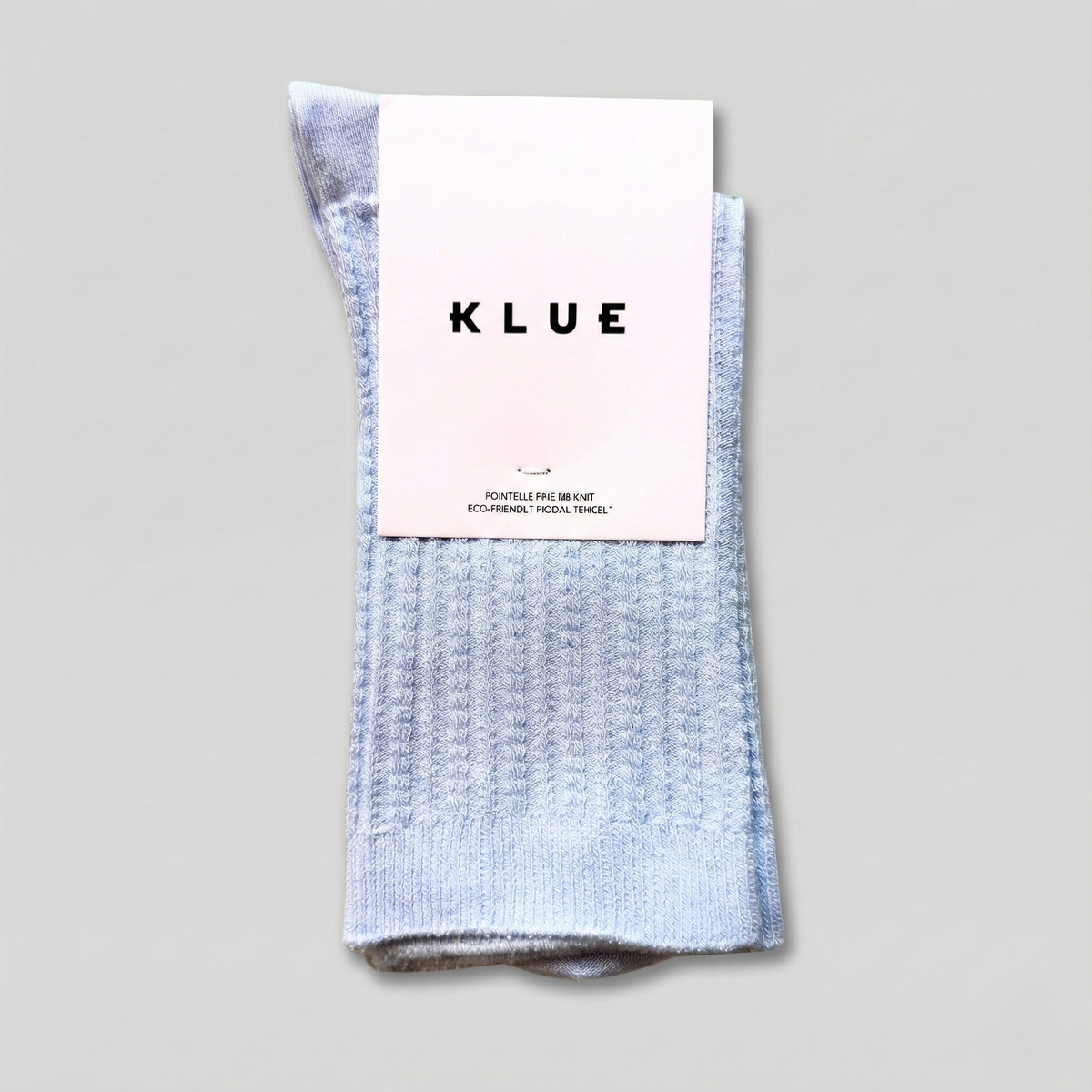 Fine Ribbed Pointelle Knit - Sky Blue
