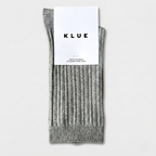 Fine Ribbed Pointelle Knit - Light Grey
