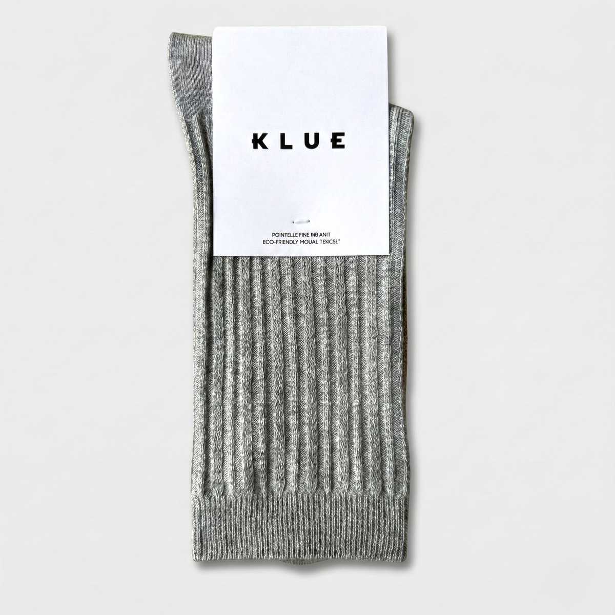 Fine Ribbed Pointelle Knit - Light Grey