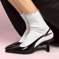Chaussettes En Coton Biologique À Volants - Lilas
