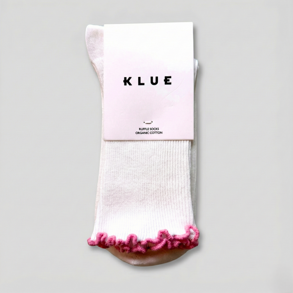 Organic Cotton Socks with Ruffles - Pink