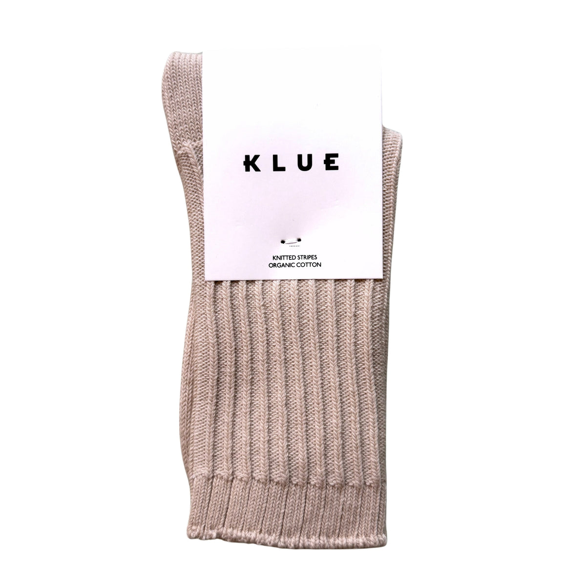 Chaussettes Rayées En Coton Biologique Klue, Couleur Beige