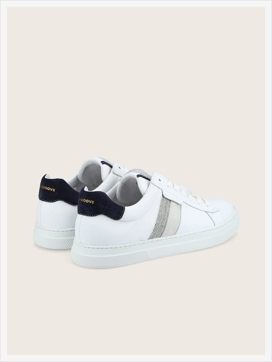 Spark Gang M - Nappa/Chevron - White/Navy