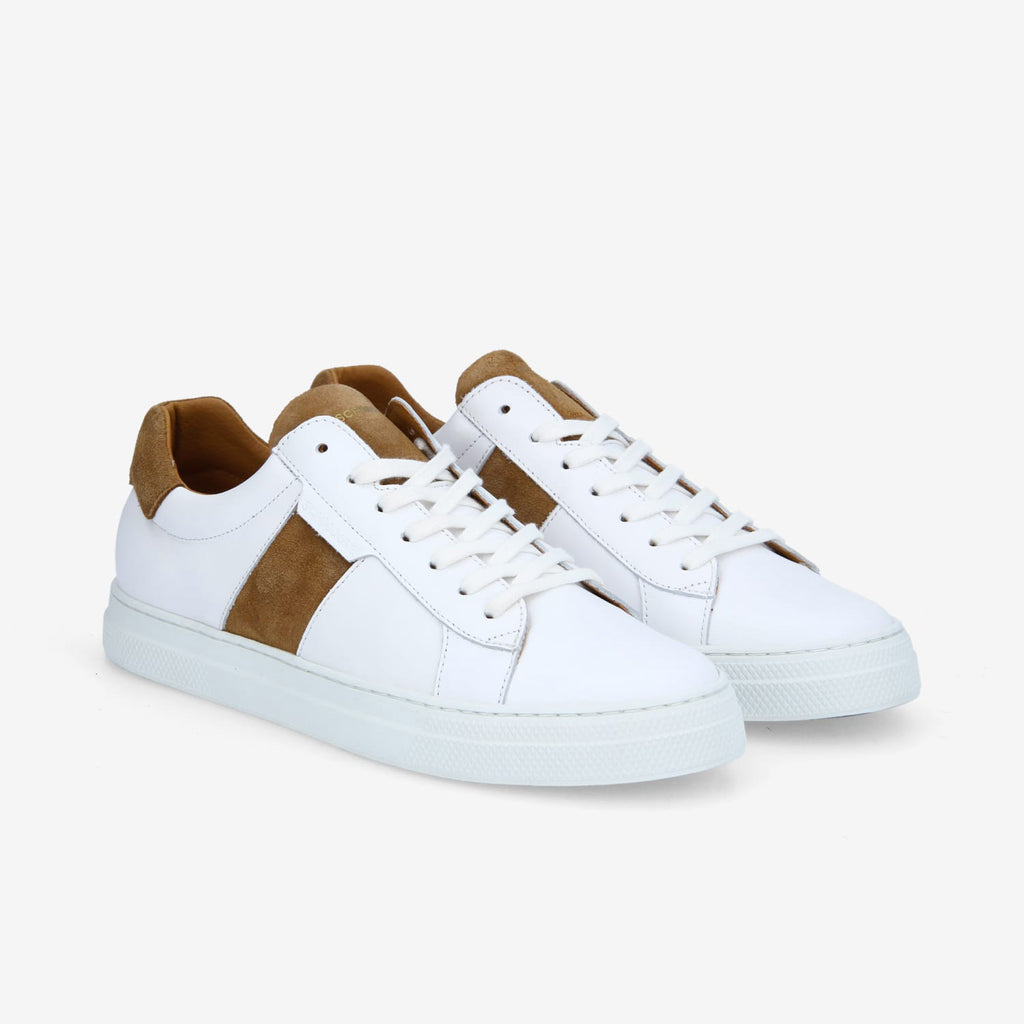 Spark Gang M - Nappa/Suede - White/Cognac