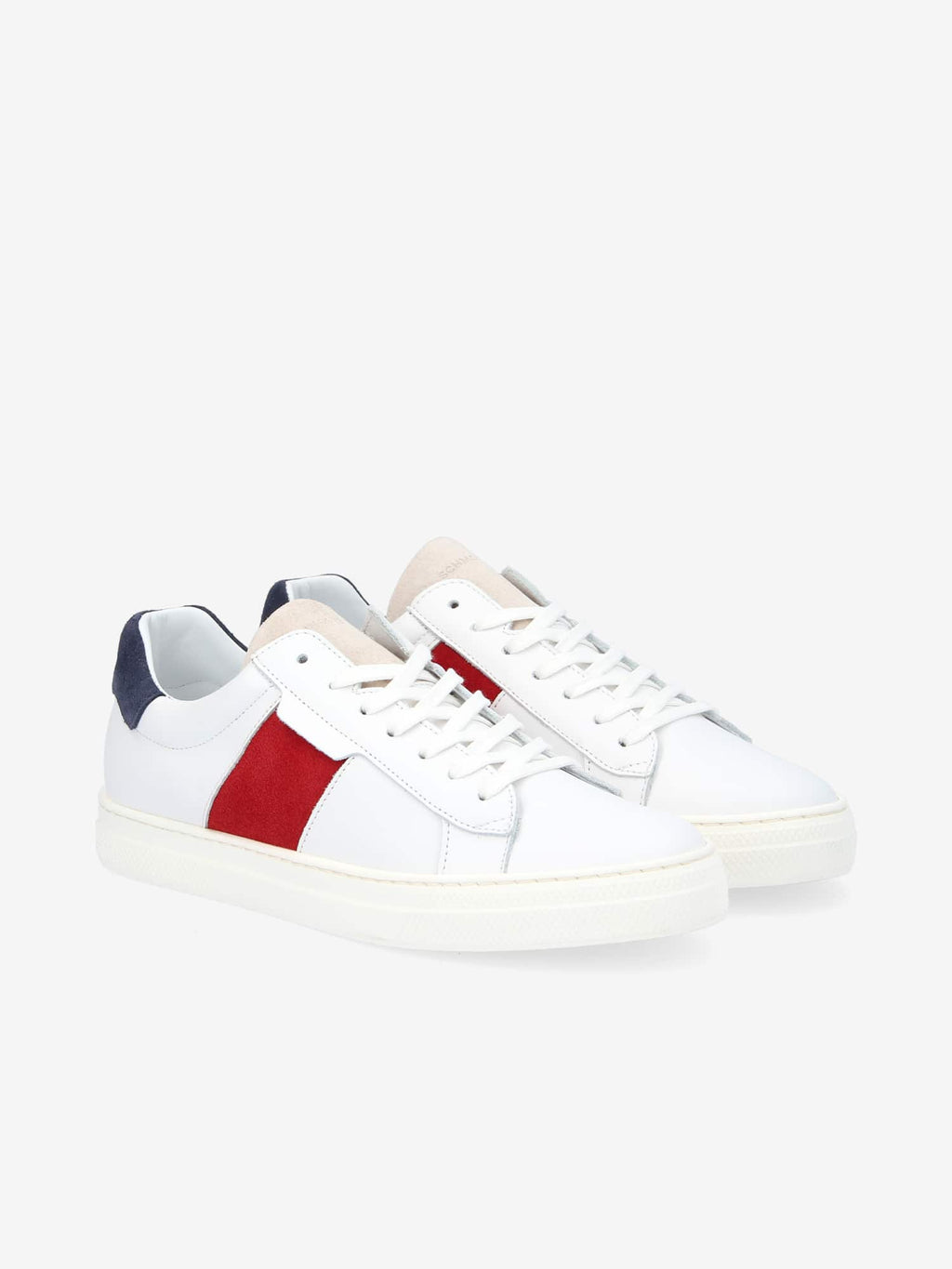 Spark Gang M - Nappa/Mix Suede - White/Dove-Red-Blue
