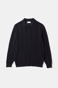 Polo En Maille Navy