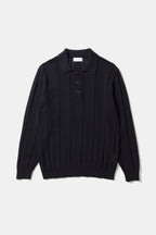 Polo En Maille Navy