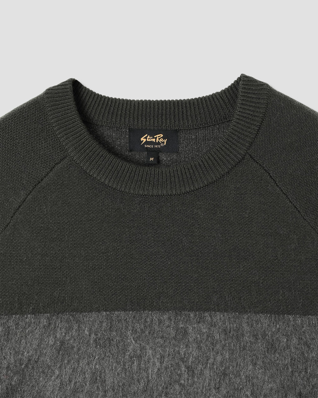 Knitted Sweater - Botanical Green/Charcoal Stripe